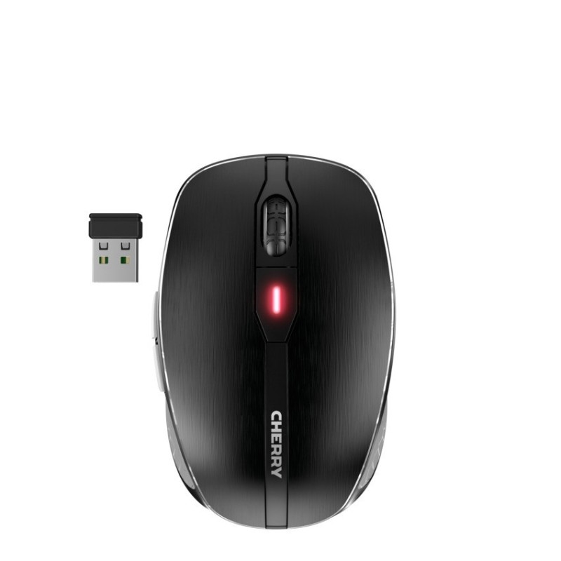 Cherry MW 8C Advanced - Maus - ergonomisch - optisch - 6 Tasten - kabellos - 2.4 GHz, Bluetooth 4.0 - kabelloser Empfanger (USB)